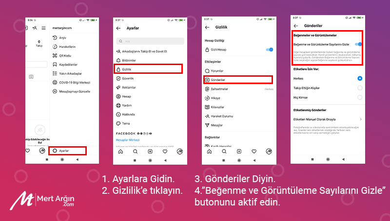 İnstagram beğeni gizleme nasıl yapılır?