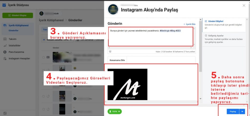 bilgisayardan instagrama video hikaye atma