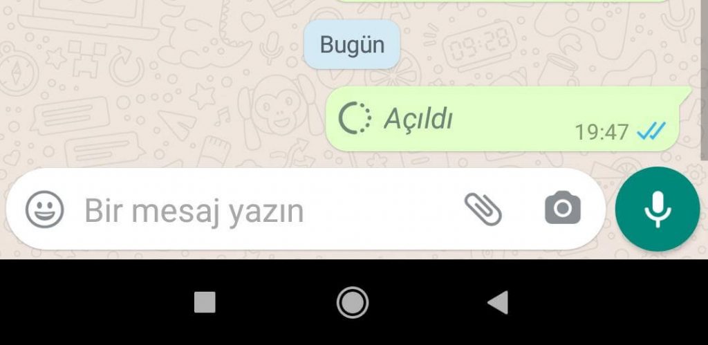 Whatsapp tek seferlik fotoğraf göndermek