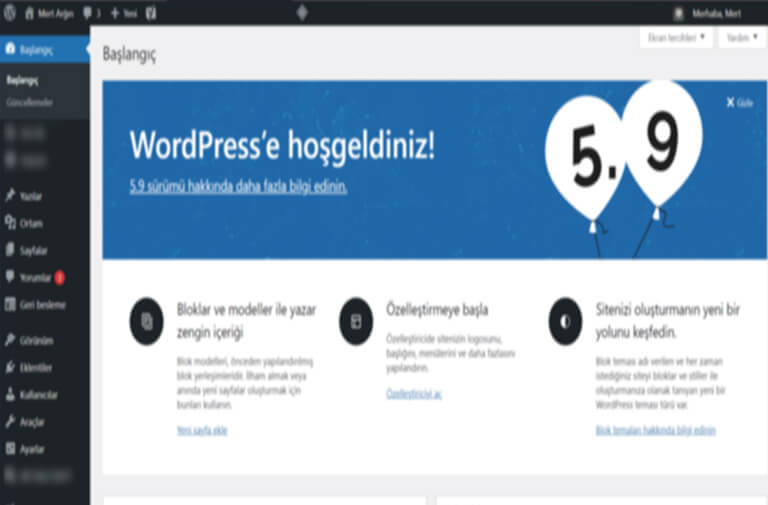 wordpress nedir? wordpress paneli