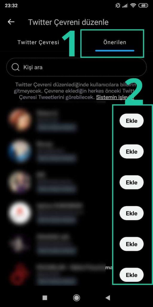 twitter yakın arkadaş listesi oluşturma