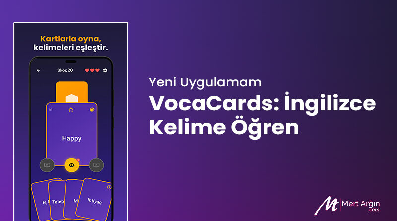 vocacards ingilizce kelime ezber oyunu